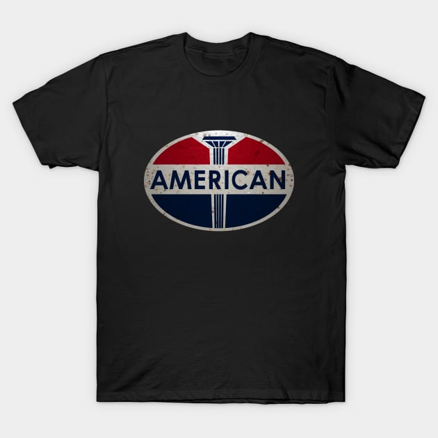 American Gas Station sign. Rusted version T-Shirt by Hit the Road Designs